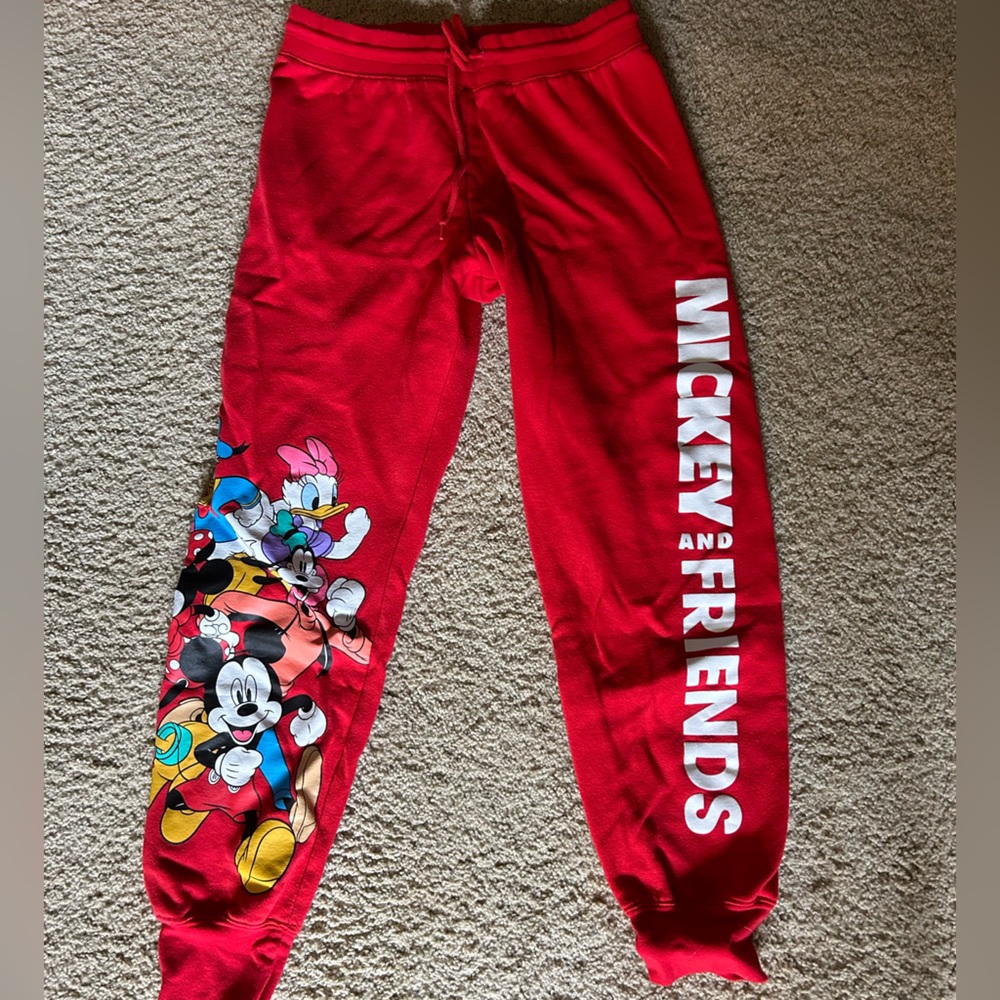 Disney red sweatpants